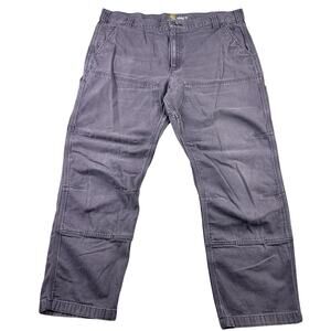 Carhartt Men’s Original Dungaree Gray Pants Jeans Reinforced Double Knee 40x30